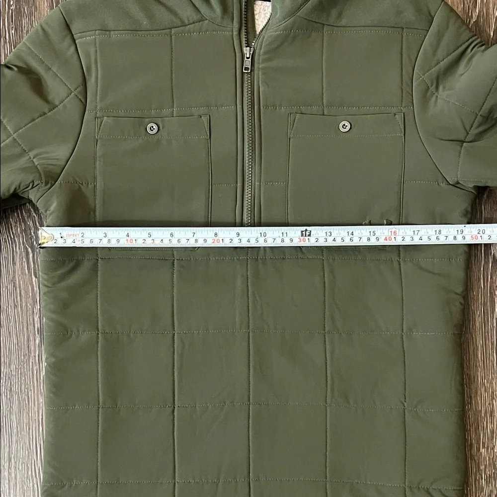 Under Armour Coldgear Loose Green Quarter-Zip Sherpa Lined Pullover Mens Small